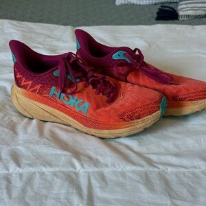 Hoka Women's Vibrant Orange and Magenta Athletic Shoes